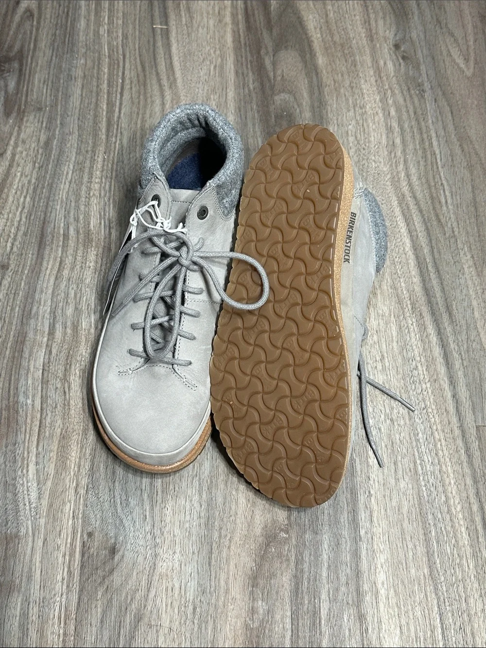 Birkenstock Honnef High Gray Boots EU 41 ,8/8.5 US NWT Leather Lace Up.